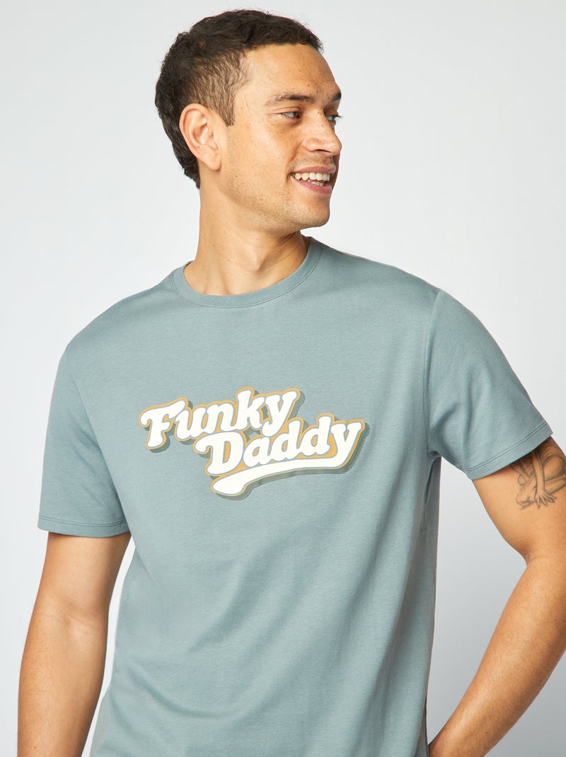 T-shirt stampata Festa del papà BLU - Kiabi