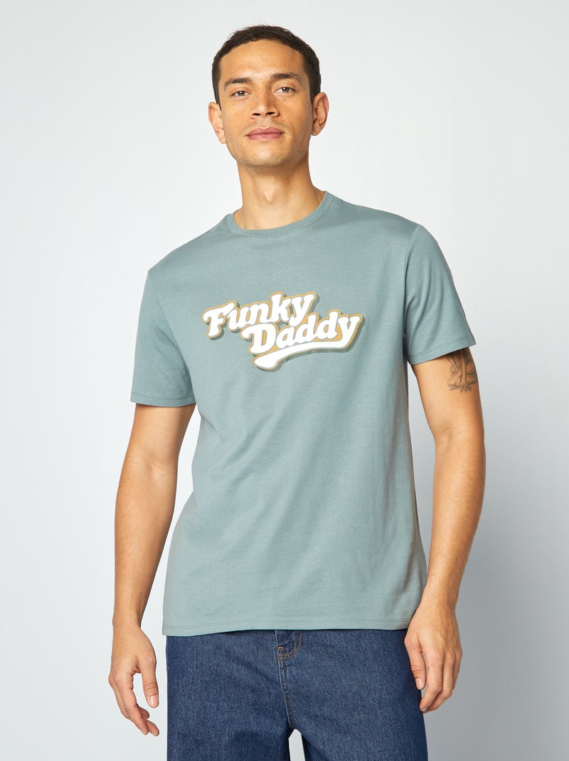 T-shirt stampata Festa del papà BLU - Kiabi