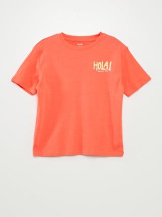T-shirt stampata fronte/retro a maniche corte -