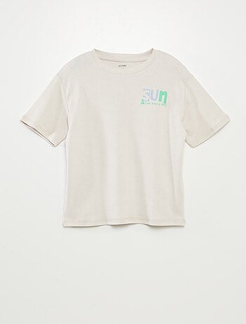 T-shirt stampata fronte/retro a maniche corte -