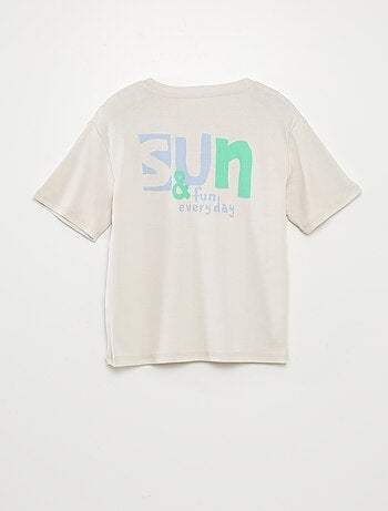 T-shirt stampata fronte/retro a maniche corte -