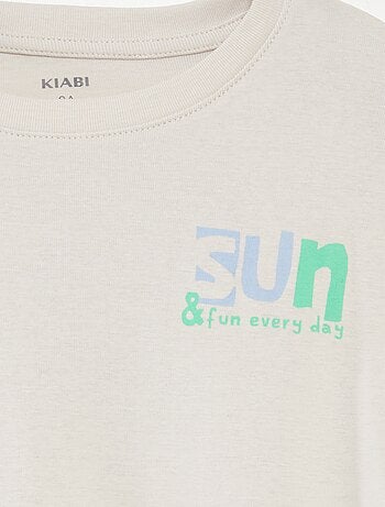 T-shirt stampata fronte/retro a maniche corte -