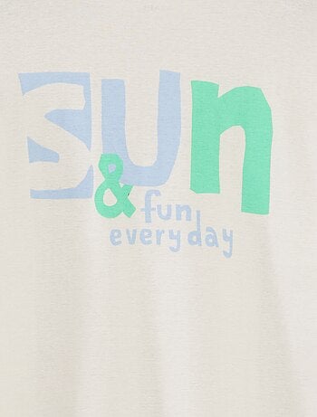 T-shirt stampata fronte/retro a maniche corte -