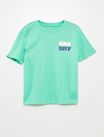 T-shirt stampata fronte/retro a maniche corte -