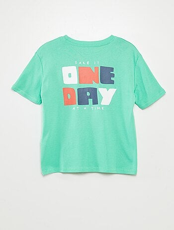 T-shirt stampata fronte/retro a maniche corte -