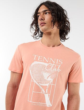 T-shirt stampata fronte/retro a maniche corte