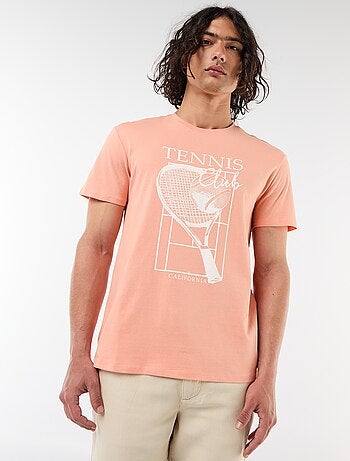 T-shirt stampata fronte/retro a maniche corte