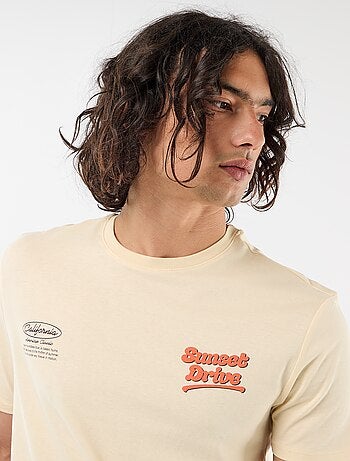T-shirt stampata fronte/retro a maniche corte