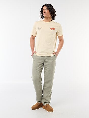 T-shirt stampata fronte/retro a maniche corte