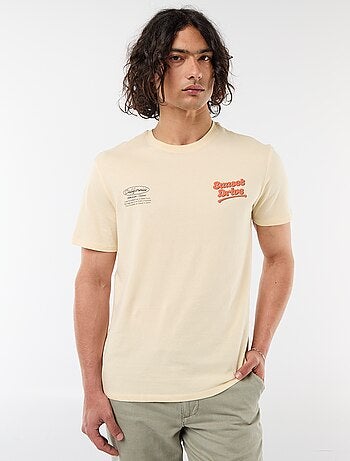 T-shirt stampata fronte/retro a maniche corte