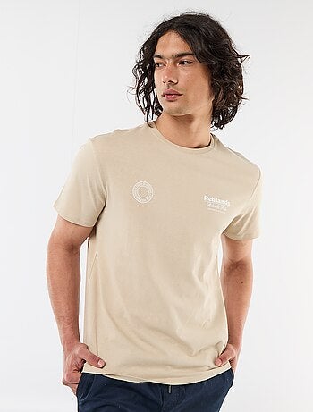 T-shirt stampata fronte/retro a maniche corte