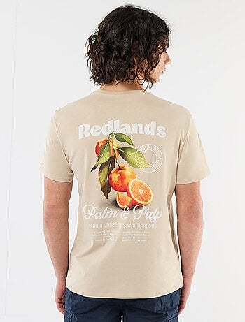 T-shirt stampata fronte/retro a maniche corte