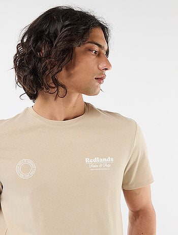 T-shirt stampata fronte/retro a maniche corte