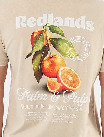 T-shirt stampata fronte/retro a maniche corte