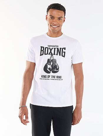 T-shirt stampata fronte/retro a maniche corte