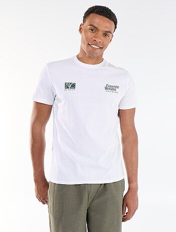 T-shirt stampata fronte/retro a maniche corte