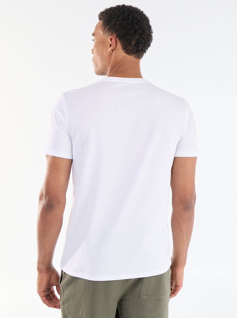 T-shirt stampata fronte/retro a maniche corte Bianco - Kiabi