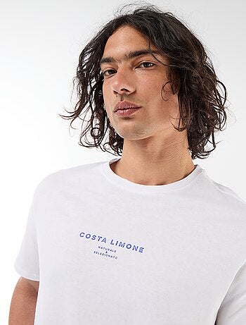 T-shirt stampata fronte/retro a maniche corte
