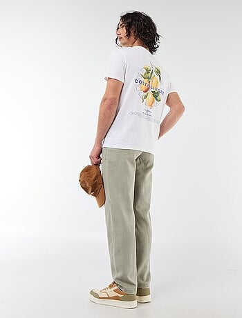 T-shirt stampata fronte/retro a maniche corte