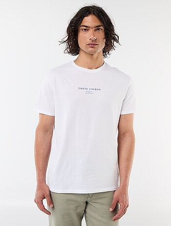 T-shirt stampata fronte/retro a maniche corte
