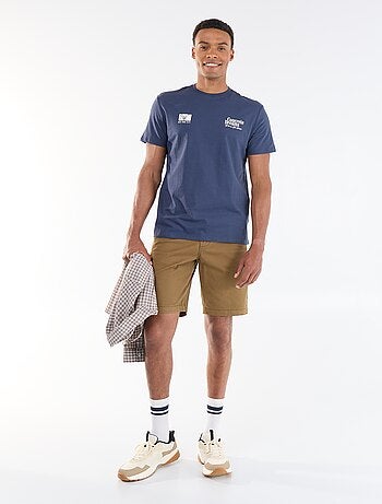T-shirt stampata fronte/retro a maniche corte