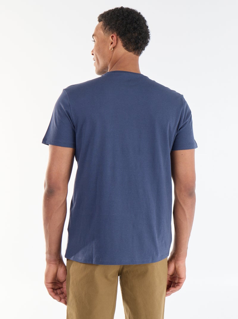 T-shirt stampata fronte/retro a maniche corte Blu - Kiabi