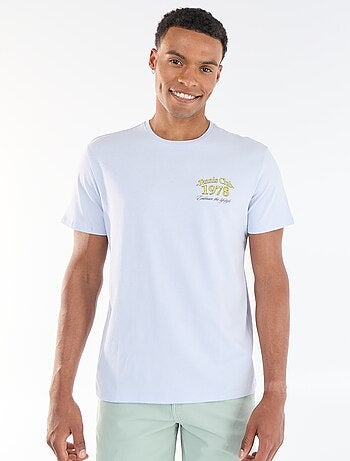 T-shirt stampata fronte/retro a maniche corte