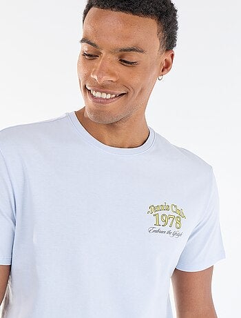 T-shirt stampata fronte/retro a maniche corte