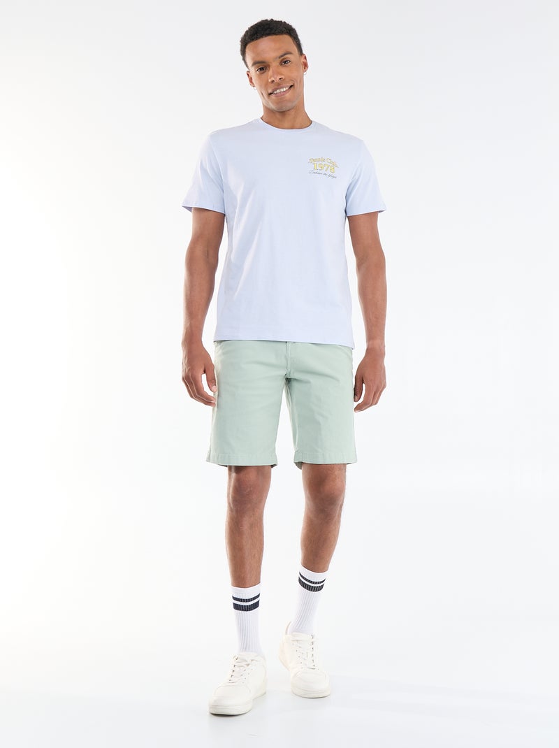 T-shirt stampata fronte/retro a maniche corte Blu - Kiabi