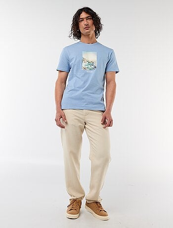 T-shirt stampata fronte/retro a maniche corte