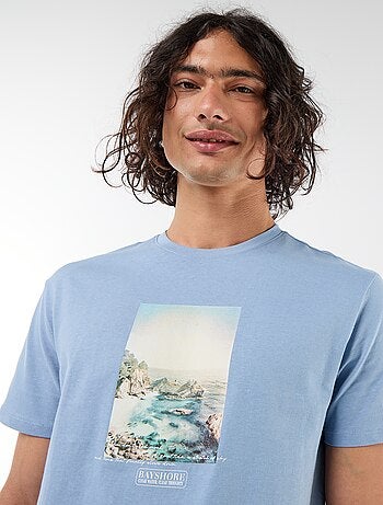 T-shirt stampata fronte/retro a maniche corte