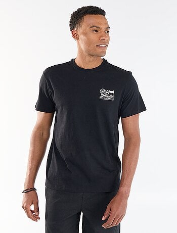 T-shirt stampata fronte/retro a maniche corte