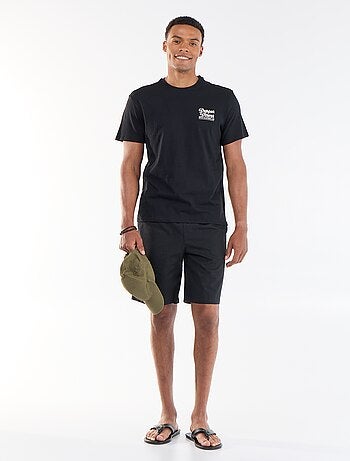 T-shirt stampata fronte/retro a maniche corte