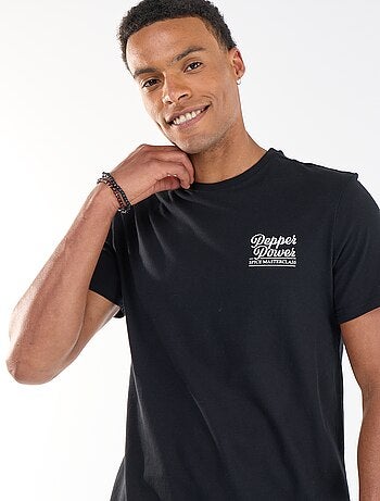 T-shirt stampata fronte/retro a maniche corte