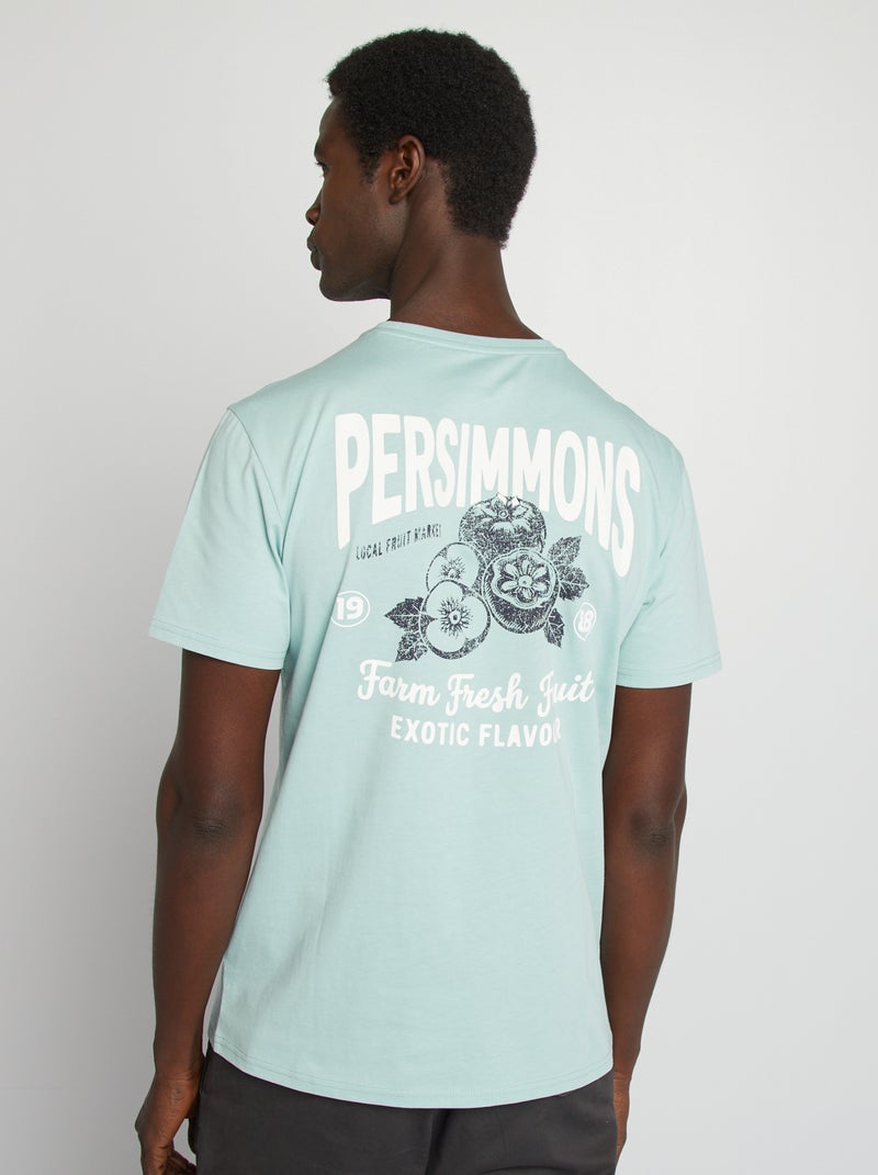 T-shirt stampata fronte/retro a maniche corte VERDE - Kiabi