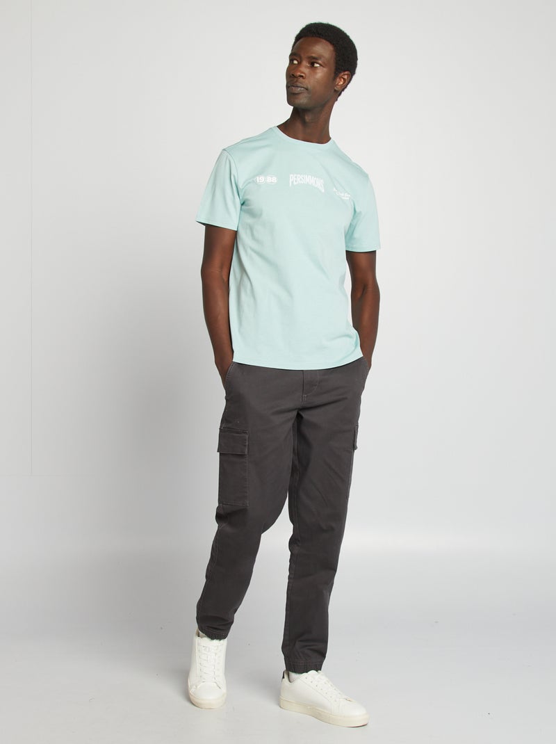T-shirt stampata fronte/retro a maniche corte VERDE - Kiabi