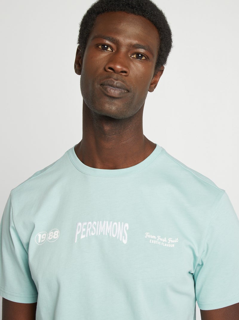 T-shirt stampata fronte/retro a maniche corte VERDE - Kiabi