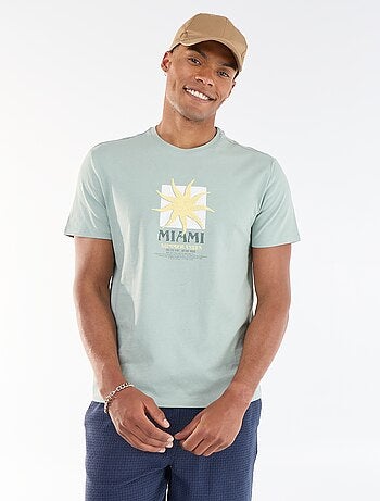 T-shirt stampata fronte/retro a maniche corte