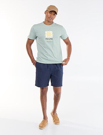 T-shirt stampata fronte/retro a maniche corte