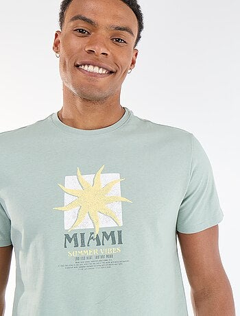 T-shirt stampata fronte/retro a maniche corte