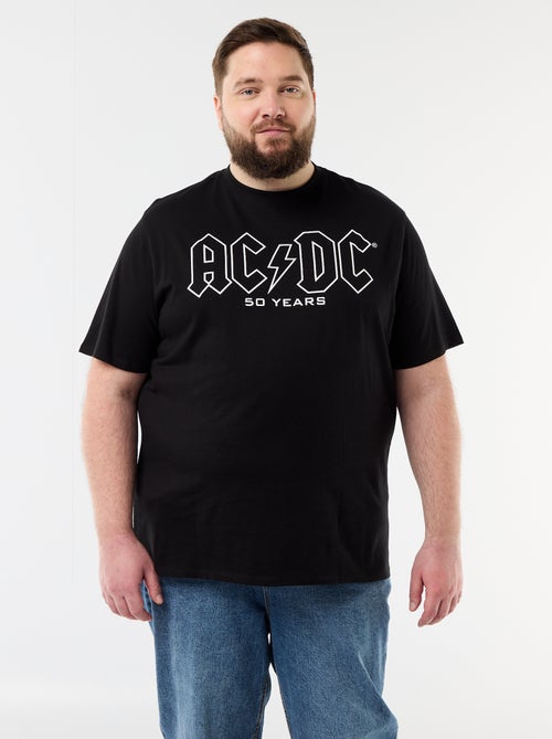 T-shirt stampata fronte/retro "ACDC" a maniche corte - Kiabi