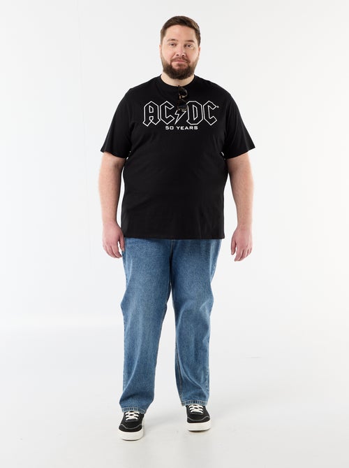 T-shirt stampata fronte/retro "ACDC" a maniche corte - Kiabi