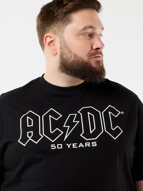 T-shirt stampata fronte/retro "ACDC" a maniche corte - Kiabi