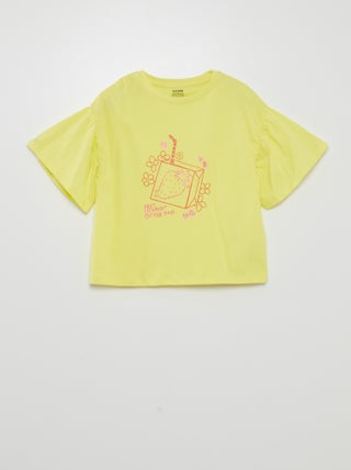 T-shirt stampata 'frutti' a maniche corte