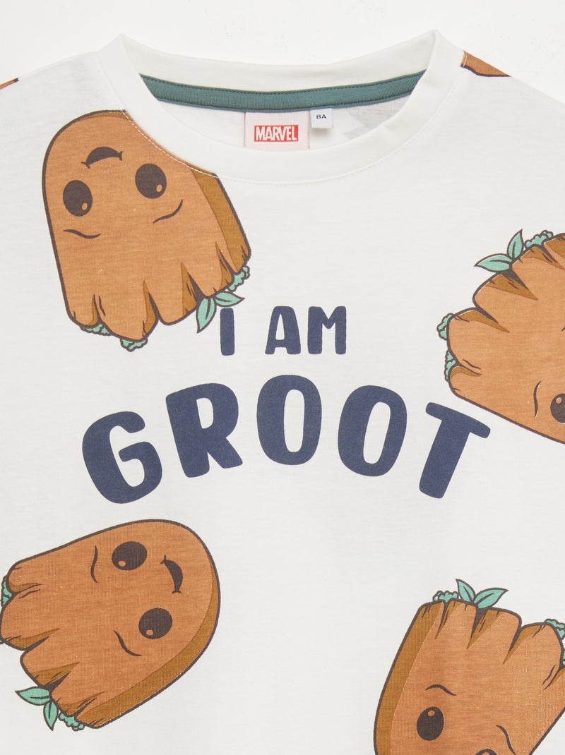 T-shirt stampata 'Groot' a maniche lunghe BEIGE - Kiabi