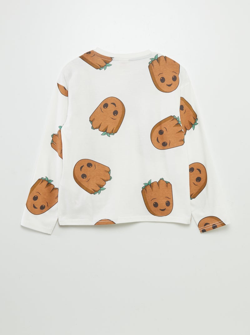 T-shirt stampata 'Groot' a maniche lunghe BEIGE - Kiabi