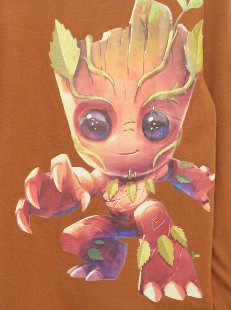 T-shirt stampata 'Groot' a maniche lunghe MARRONE - Kiabi
