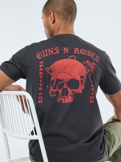 T-shirt stampata 'Gun'N'Roses' a maniche corte - Kiabi