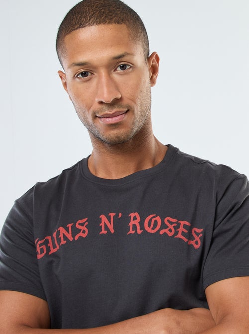 T-shirt stampata 'Gun'N'Roses' a maniche corte - Kiabi