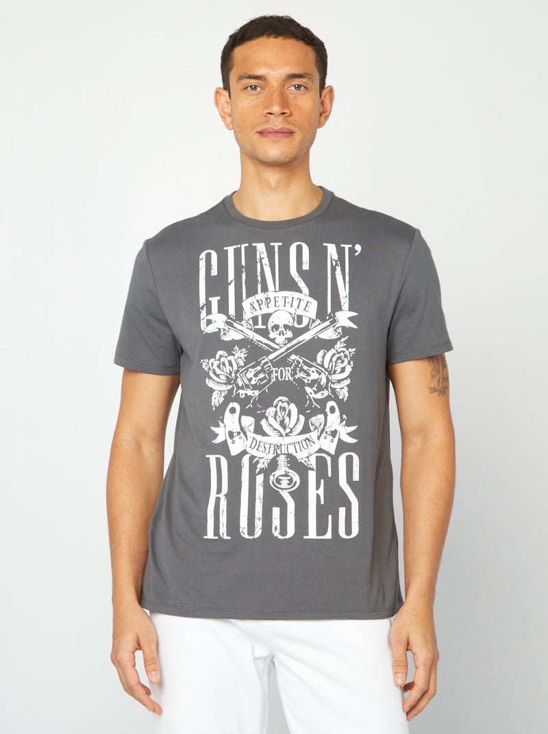 T-shirt stampata 'Guns N' Roses' GRIGIO - Kiabi